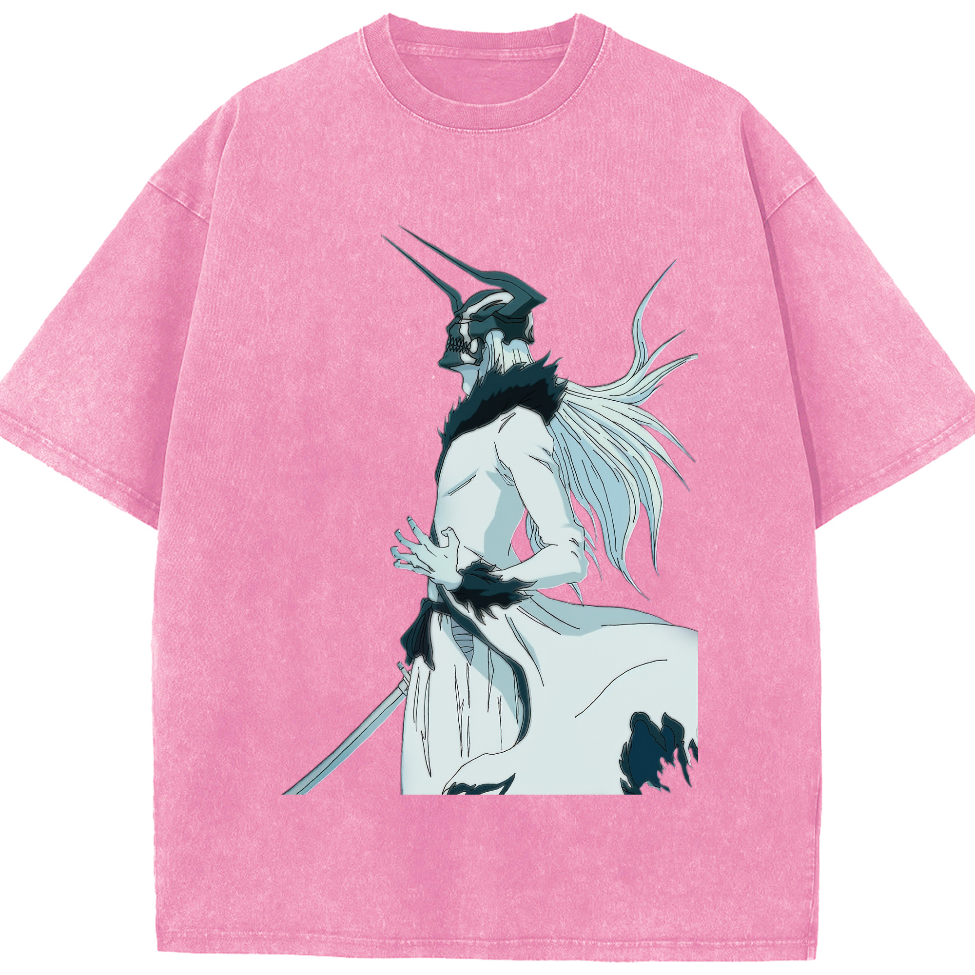 （画像用） ブリーチ 黒崎一護（くろさき いちご）BLEACH Kurosaki Ichigo 綿100% ヴィンテージ風 半袖Tシャツ（フロントプリント）